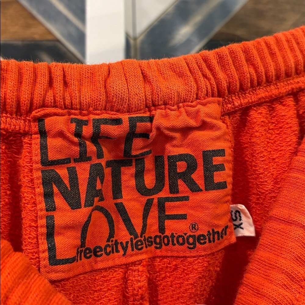 Freecity Orange Logo Bird Joggers Sweatpants XS - Picture 3 of 8
